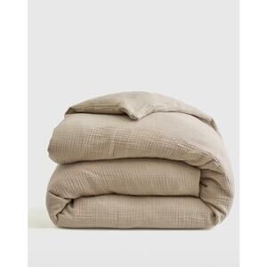 Quince Organic Airy Gauze Duvet Cover Dune Size King/Cal King Dune New #98